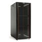 Hyperline TTB-4268-AS-RAL9004 Шкаф напольный 19-дюймовый,  42U,  2055x 600х 800 мм  (ВхШхГ),  передняя стеклянная дверь со стальными перфорированными боковинами,  задняя дверь сплошная,  ручка с замком