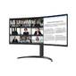 МОНИТОР 34" LG 34WR55QK-B Black  (VA,  изогнутый,  3440x1440,  100Hz,  5 ms,  178° / 178°,  300 cd / m,  3000:1,  +2хHDMI 2.0,  +DisplayPort 1.4,  +2xUSB 3.0,  +USB Type-C  (65W),  +регулировка по высоте)