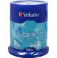 Диск CD-R 700МБ 52x Verbatim 43411 80min пласт.коробка,  на шпинделе  (100шт. / уп.)