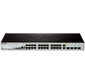 Коммутатор D-Link WEB Smart III Switch with 24 ports 10 / 100Mbps and 2 ports 10 / 100 / 1000Mbps and 2 Combo ports