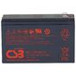 Battery CSB series GP,  HR1224W F2 F1,  voltage 12V,  capacity 24 W / C at 15 min. discharge to U fin. - 1.67 V / Cel at 25°C,   (discharge 20 hours),  max. discharge current  (5 sec.) 130A,  short circuit current 260A,  max. charge current 2.4A,  lead-acid type AGM,  terminals F1 / F2,  LxWxH 150.9x51x98.6mm.,  weight 1.95kg.,  service life 5 years.