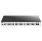 D-Link DGS-3000-52L / B,  L2 Managed Switch with 48 10 / 100 / 1000Base-T ports and 4 1000Base-X SFP  ports.16K Mac address,  802.3x Flow Control,  4K of 802.1Q VLAN,  VLAN Trunking,  802.1p Priority Queues,  Tr