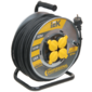 Катушка УК50 на мет с т / з 4 места 2P+PE / 50м КГ 3х1, 5мм2 IP44 "Professional"