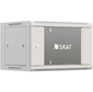 Шкаф коммутационный Бастион SKAT TB-6W660GF-G  (4418) настенный 6U 600x600мм пер.дв.стекл металл направл.под винты 60кг серый 500мм 18.8кг 220град. 370мм IP20 сталь укомплектованный