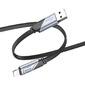 Кабель Hoco U119 Machine iP USB  (m)-Lightning  (m) 1.2м черный коробка плоский