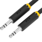 GCR Кабель 20.0m аудио jack 3, 5mm / jack 3, 5mm черный,  желтая окантовка,  ультрагибкий,  M / M,  Premium,  экран,  стерео,  GCR-53820