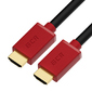 GCR Кабель 1.8m HDMI версия 1.4,  черный,  красные коннекторы,  OD7.3mm,  30 / 30 AWG,  позолоченные контакты,  Ethernet 10.2 Гбит / с,  3D,  4K GCR-HM450-1.8m,  экран