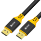 GCR Кабель 1.5m DisplayPort v1.4,  8 K 60Hz,  4 K 165Hz,  черный,  AL case,  желтый ПВХ