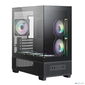XASTRA Корпус Q500M 6ARGB-C10-UC Black mATX / Aquarium / Screewless /  6x120mm ARGB PWM FM fans / Argb+PWM HUB 10port /  Type-C /  Q500M-6FM12A-C10-UC