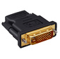 Переходник HDMI-19M  (F)  /   DVI-D  (M) с позол. конт.