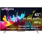 Телевизор QLED Skyworth 43" 43Q66G Eye Care черный / серебристый 4K Ultra HD 60Hz DVB-T DVB-T2 DVB-C DVB-S DVB-S2 USB WiFi Smart TV