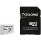 Флеш карта microSDHC 16Gb Class10 Transcend TS16GUSD300S-A + adapter