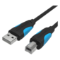Кабель Vention USB 2.0 AM / BM  - 1, 5м. Черный