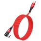 HOCO HC-47952 U100 /  PD кабель Type-C--Type-C /  1.5m /  100W /  Нейлон /  Поворот коннектора на 180 гр. /  Red