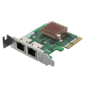QNAP QXG-2G2T-I225 2-port 2.5 GbE network expansion card,  Controller I225-LM,   PCIe Gen2 x2,  3 x Brackets included  (Full-height,  Low-profile and Specialized for QNAP NAS)