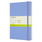 Блокнот Moleskine CLASSIC QP062B42 Large 130х210мм 240стр. нелинованный твердая обложка голубая гортензия