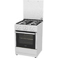 Плита Комбинированная Darina 1F1 12311 W белый  (стеклянная крышка) реш.чугун