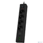 Cablexpert Сетевой фильтр Exnovo EXN-4-CU2-B-2  (4р,  16А,  1xType-C PD,  30Вт,  2 х USB,  2м,  ур.защиты 4+) черный,  коробка {22561}