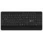 Клавиатура Оклик 865S черный USB беспроводная slim Multimedia  (подставка для запястий)  (1809339)