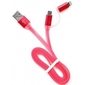 Cablexpert Кабель USB 2.0 CC-mAPUSB2pk1m,  AM / microBM 5P - iPhone lightning,  1м,  комбо кабель,  алюминиевые разъемы,  розовый,  блистер