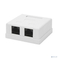 Розетка GEMBIRD NA214 RJ-45 кат.5e внешняя 2 порта,  110&Krone