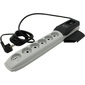 Surge protector Pilot PRO 6 outlets  (5 euro + 1 without ground) 10A  /  2.2kVt,  3m,  automatic circuit-breaker