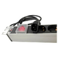 Блок розеток Rem-10 с выкл.,  8 Sсhuko,  10 A,  алюм.,  19",  шнур 1.8 м. IEC 60320 C14