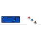 Клавиатура проводная,  Q5-O2, RGB подсветка, синий свитч, 100 кнопок,  цвет синий