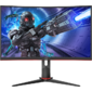 27" AOC C27G2ZU Curved 1920x1080 240Гц VA WLED 16:9 0, 5ms 2*HDMI DP 4*USB3.2 3000:1 80M:1 178 / 178 300cd Speakers HAS Pivot Swivel Tilt Black / Red