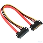 Cablexpert Кабель-удлинитель интерфейсный SATA CC-SATAMF-715-30CM,  Sata 7+15pin,  медн.проводник,  30см,  пакет