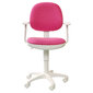 Кресло Бюрократ Ch-W356AXSN 15-55,  белый пластик,  ткань розовая