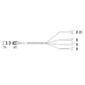 Кабель Amphenol RSL38-1277 Cable  Slimline SASx4  (SFF8654)  -to-  4 SATA  (7pin) ,  100 Ohm,   (6G),  100CM