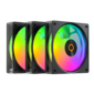 Вентилятор для корпуса Ocypus Gamma F12 Elite BK ARGB REVERSE BLADE 3 IN 1,  120x120x25mm,  4-PIN PWM,  600-1800 RPM,  26 DBA MAX,  HYDRO BEARING