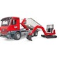 BRUDER 03624 Игрушка MB LKW MIT ABROLLCONTAINER + MINIBAGGER