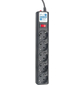 Surge protector Power Cube 5.0 m 5 outlets  (Black graffite) 10A  /  2.2kW