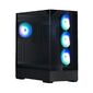 корпус ZALMAN P40 Prism Plus,  ATX,  BLACK,  WINDOW,  3xCombo  (3.5'' or 2.5"),  1xUSB TYPE-C,  2xUSB3.0,  SIDE 3x120mm ARGB,  REAR 1x120mm ARGB