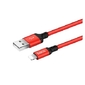 HOCO HC-62837 X14 /  USB кабель Lightning /  1m /  2A /  Нейлон /  Red&Black