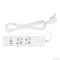 PowerCube Бытовой удлинитель  (PC-4-2M) 2р с / з вык., 3USB,  3500 Вт,  16А,  1.9 м,  3*1, 0  (белый) {22301}