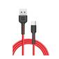 Defender Кабель F181,  USB 2.0  (AM) - Type C,  1метр,  2.4А,  нейлоновая оплетка,  красный.