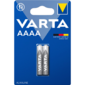 Батарейка Varta AAAA / 25A / LR61 / LR8D425 BL2 Alkaline 1.5V  (04061)  (2 / 20 / 100)