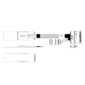 Кабель Amphenol RPC75-0025 Cable M.2 (75pin)  -TO-  U.2  SFF8639  , 100 Ohm, PCIe Gen3,  L:50cm