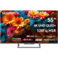 55",  Ultra HD,  QLED,  300Nit,  Google TV,  DVB-T2 / C / S2,  2.0 ch Sound 10W*2 Dolby Atmos,  120Hz,  3 HDMI,  2 USB,  Digital Audio Output,  LAN,  Composite output,  CI,  Выход для наушников,  Central stand,  2025