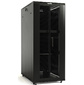 Шкаф серверный Hyperline TTBR-4281-DD-RAL9004 напольный 42U 800x1000мм пер.дв.перфор.2ств. задн.дв.перфор.2-хст. 2 бок.пан. 800кг черный 910мм 133кг 2055мм 20 сталь