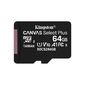 Micro SecureDigital 64Gb Kingston SDCS2 / 64GB {MicroSDHC Class 10 UHS-I,  SD adapter}