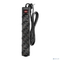 CBR Сетевой фильтр CSF 2606-3.0 Black PC,  6 евророзеток,  длина кабеля 3 метра,  цвет чёрный  (пакет)