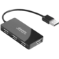 Greenconnect USB 2.0 Хаб GCR-UH244B на 4 порта  0, 15m ,  black  (GCR-UH244B)