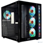 Ginzzu V530 RGB подсветка,  контроллер CRC10,  4* 12R6 FAN 12CM RGB закаленное стекло 1*USB 3.0, 1*USB 2.0,  AU ATX