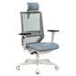 Кресло руководителя Бюрократ EXPERT серый сиденье голубой 38-405 сетка / ткань с подголов. крестовина пластик пластик белый