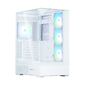корпус ZALMAN P40 Prism Plus,  ATX,  WHITE,  WINDOW,  3xCombo  (3.5'' or 2.5"),  1xUSB TYPE-C,  2xUSB3.0,  SIDE 3x120mm ARGB,  REAR 1x120mm ARGB