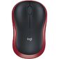 Logitech M185 Red,  оптическая,  1000dpi,  2.4GHz,  USB-ресивер Logitech Unifying®